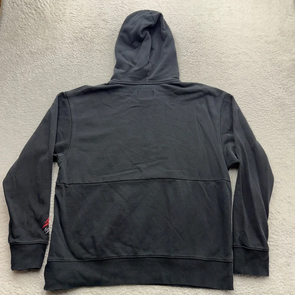 Jordan Mens New York Box Logo Hoodie Black Jumpman NYC Pullover Large AH5521-010